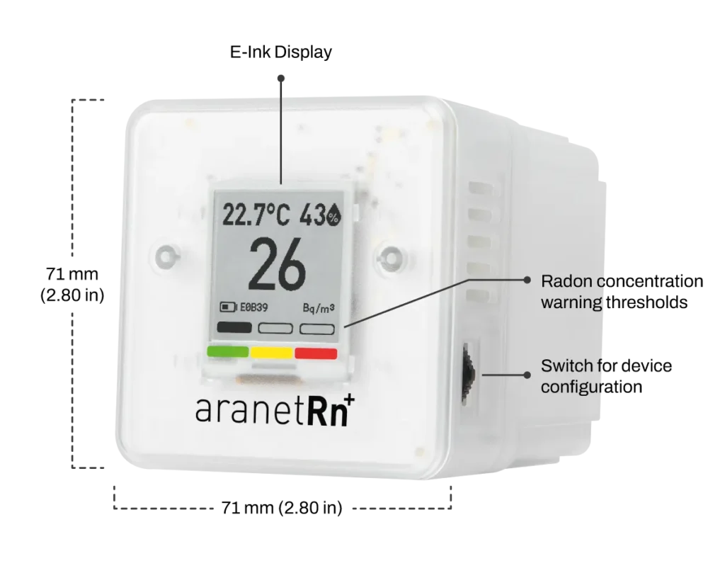 Alt="Radonmessgerät Aranet4 mit E-Ink Display"